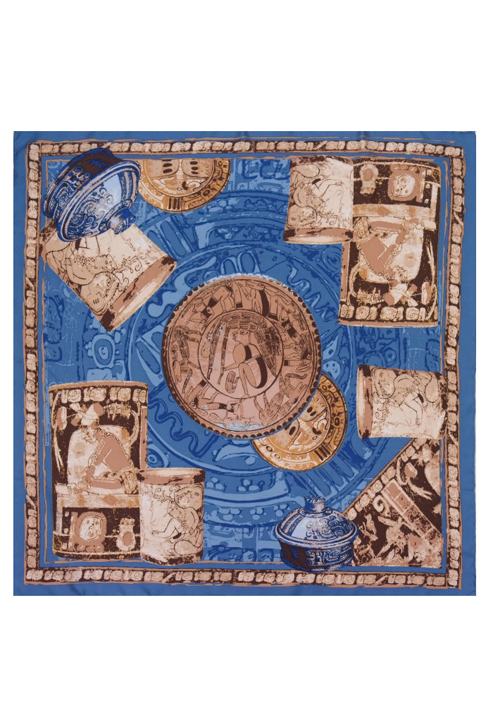 Mascada Cerámica Maya Azul 90 cm