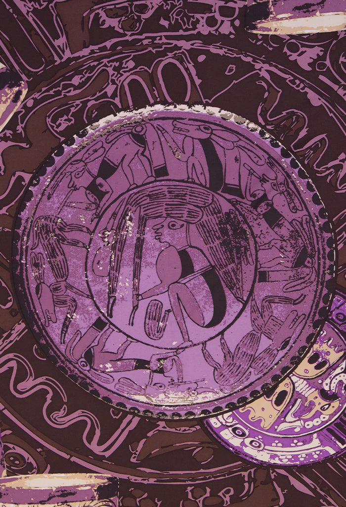 Mascada Cerámica Maya Morado 90 cm