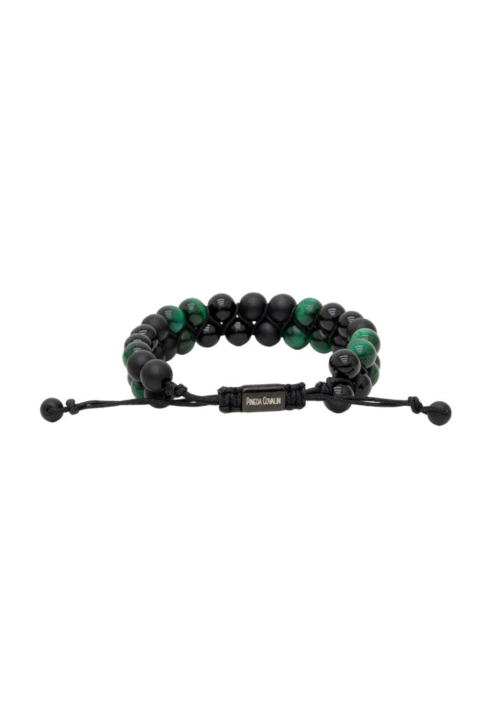 Pulsera Doble Ojo de Tigre con Ágata