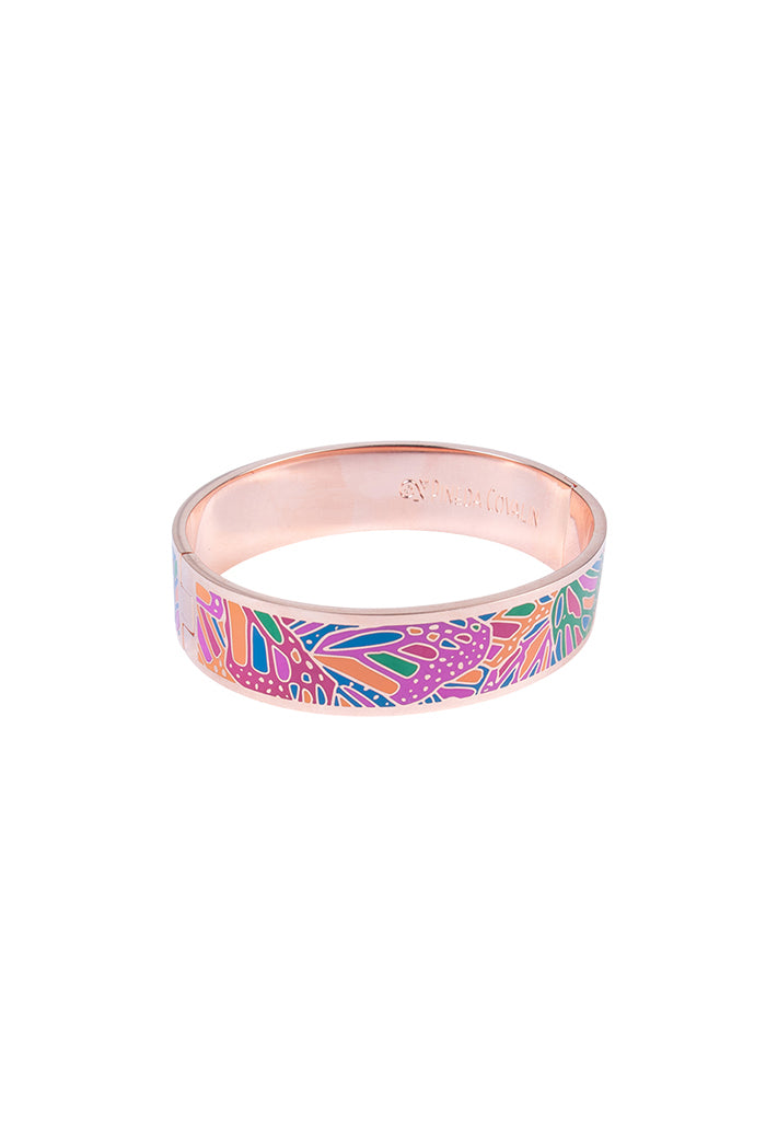 Brazalete Mariposa Colores Baño Oro Rosa