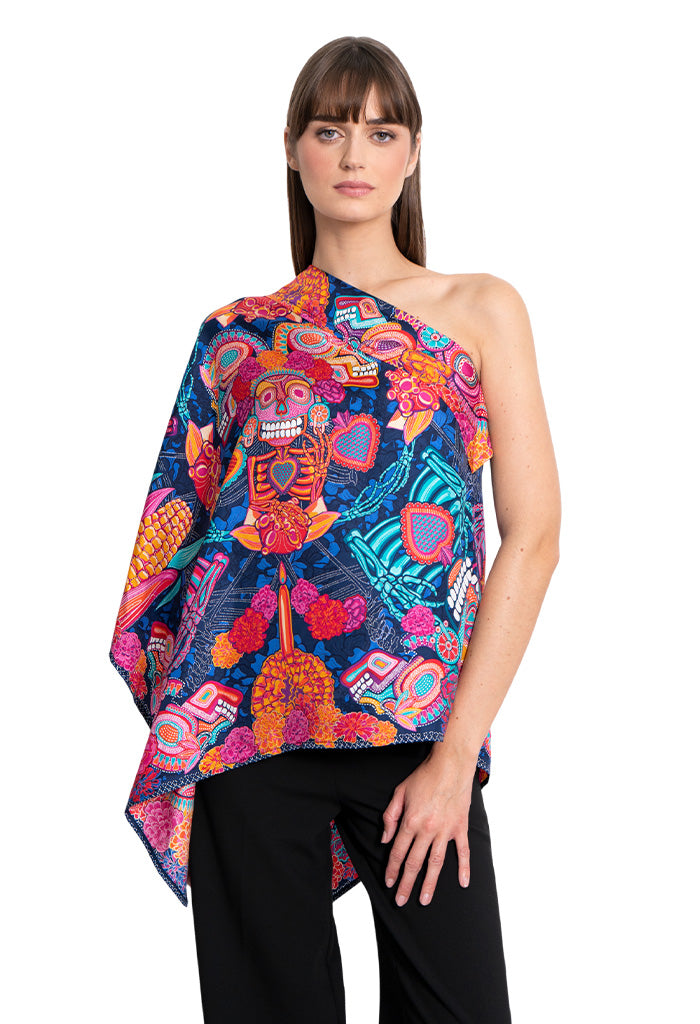 Poncho  Día de Muertos Catrina