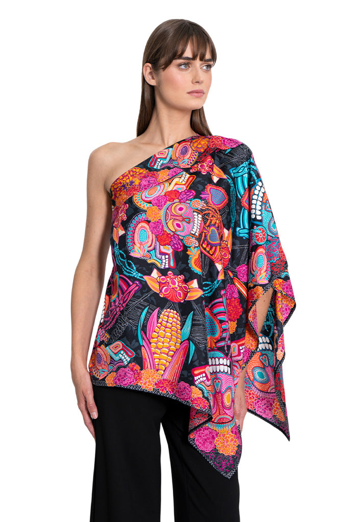 Poncho  Día de Muertos Catrina