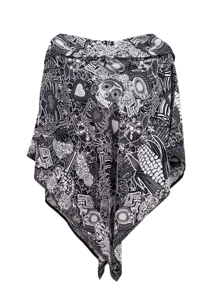Poncho  Día de Muertos Catrina