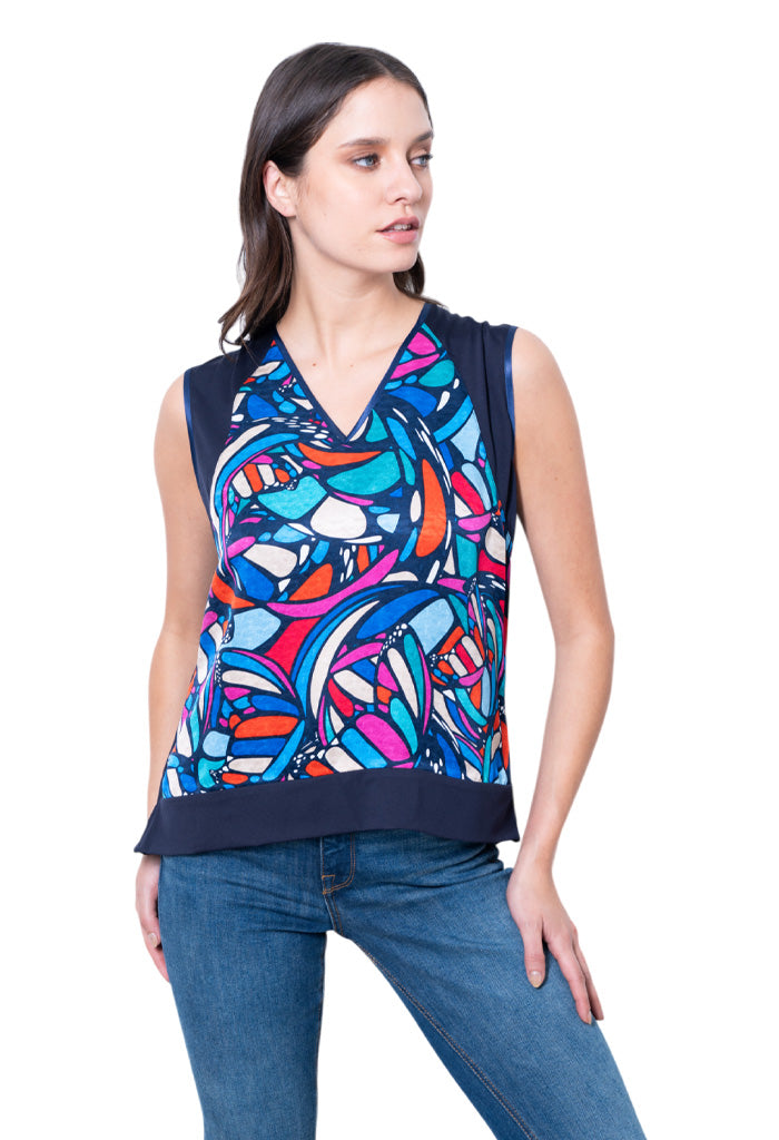 Blusa Caudal Mariposa Abstracta
