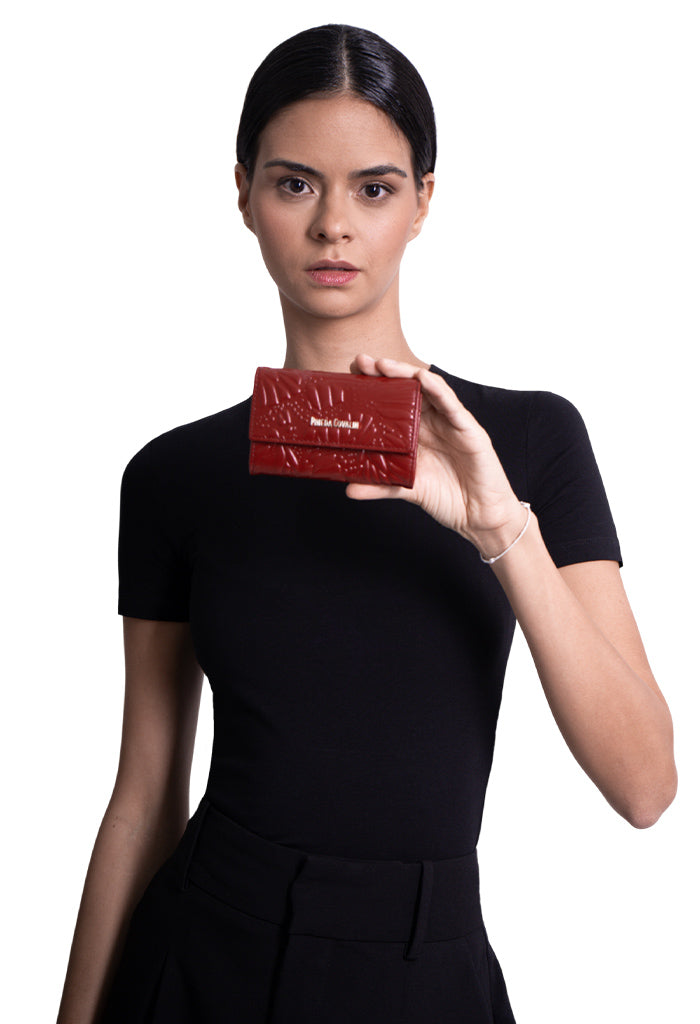 Cartera Mini Tuulis Piel Grabado Mariposa