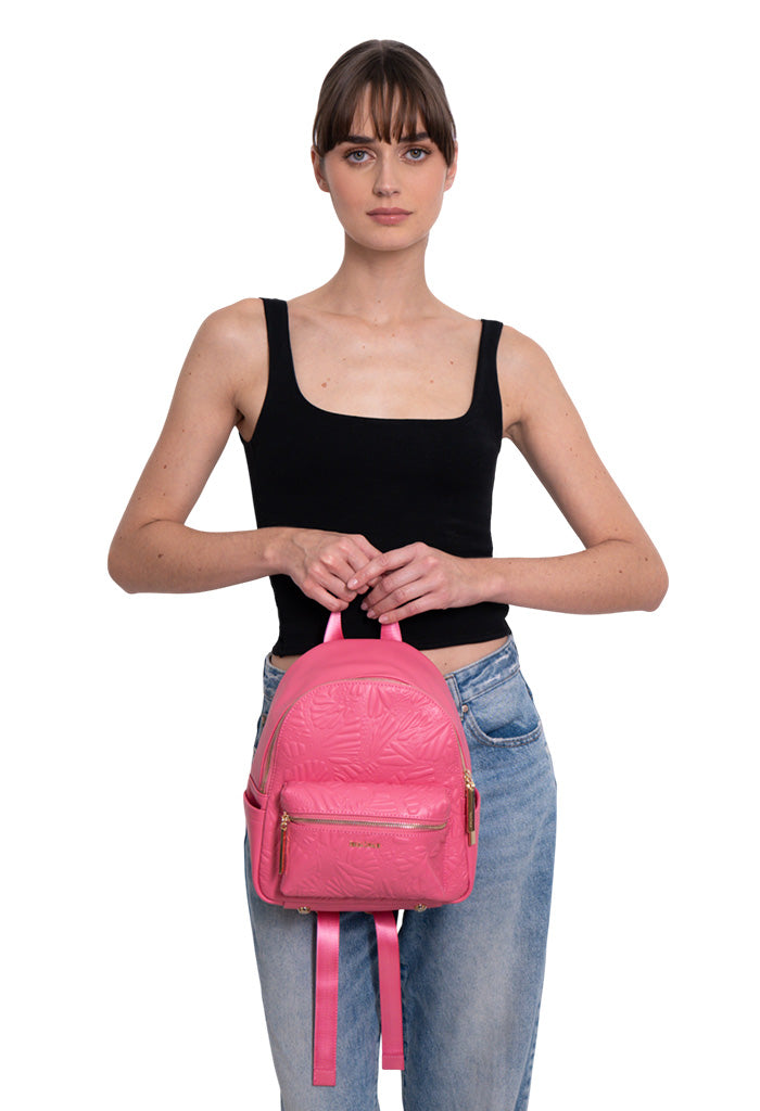 Mini Backpack Nuuk de Piel Grabado Mariposa