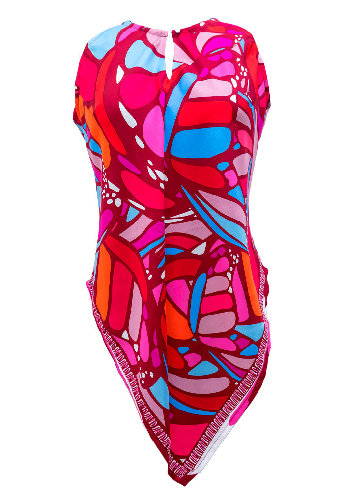 Blusa Cuello Ajustable Mariposa Abstracta