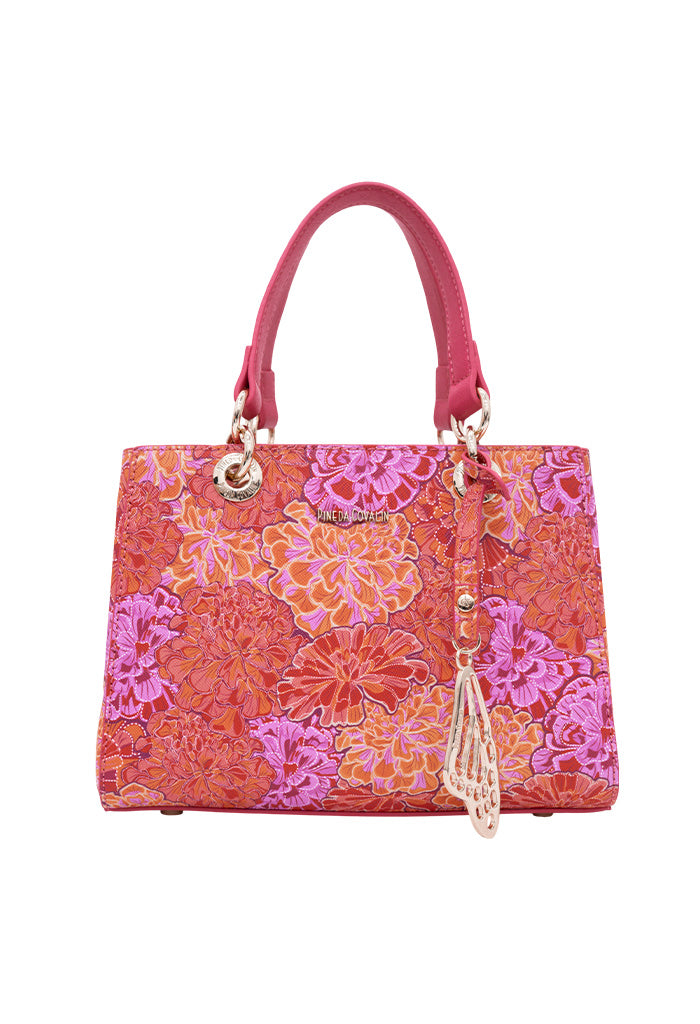 Mini Satchel Kaxan Saffiano Cempasúchil Ofrenda