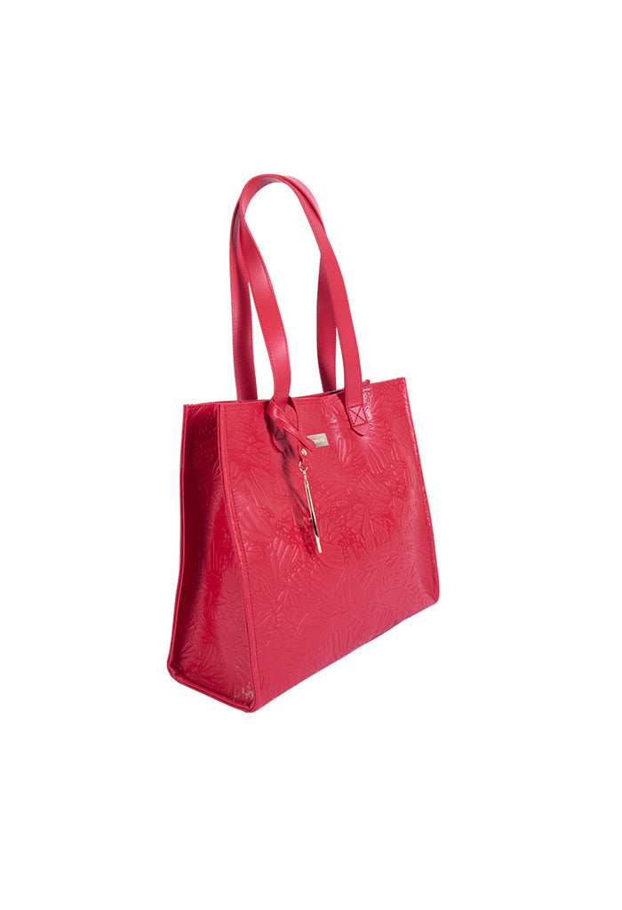 Tote Xunaán de Piel Grabado Mariposa
