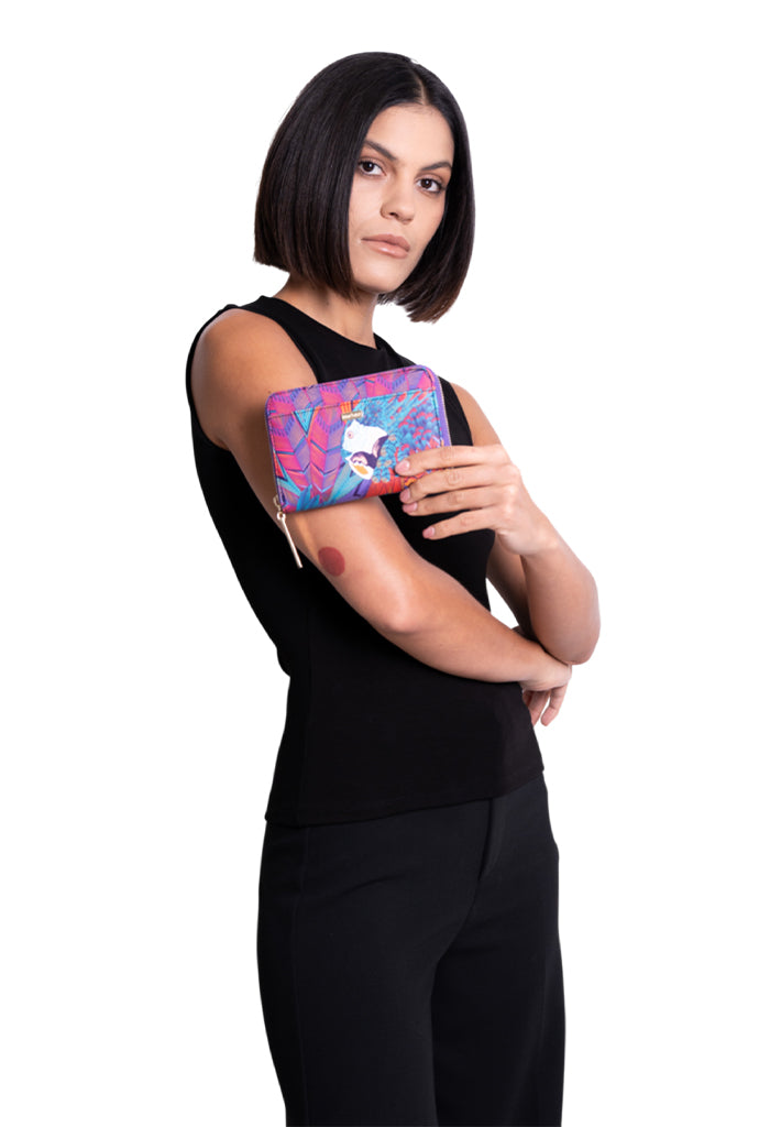 Cartera Mediana Saffiano Guacamaya