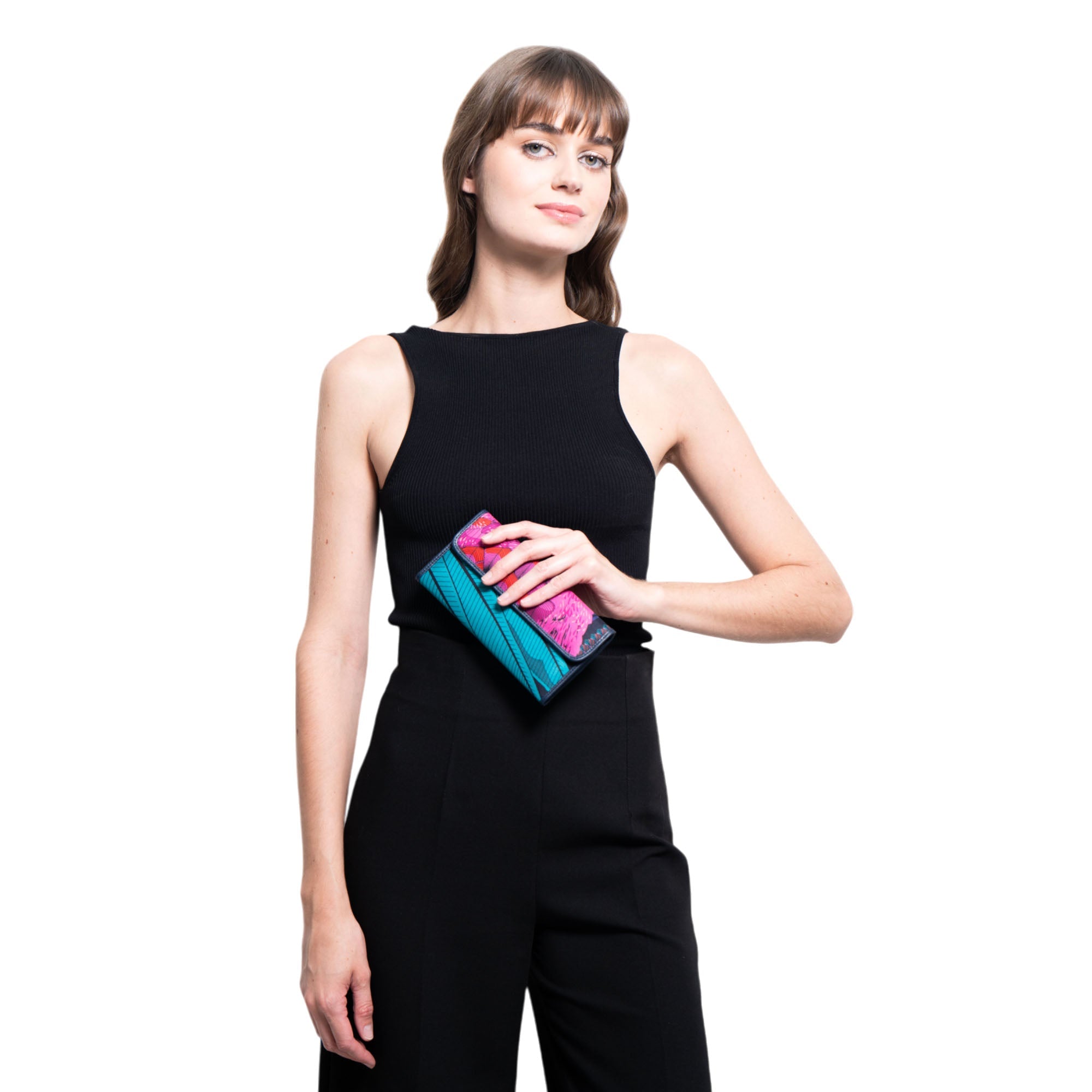 Cartera Bolsillo Negro Guacamaya Original