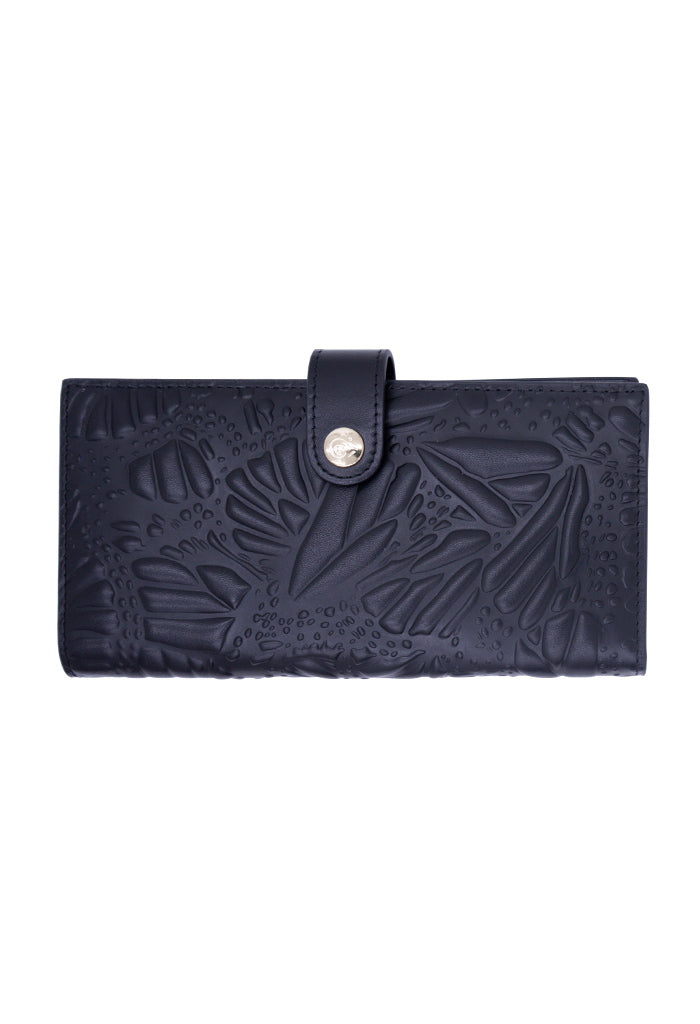 Cartera Grande Xook Piel Grabado Mariposa