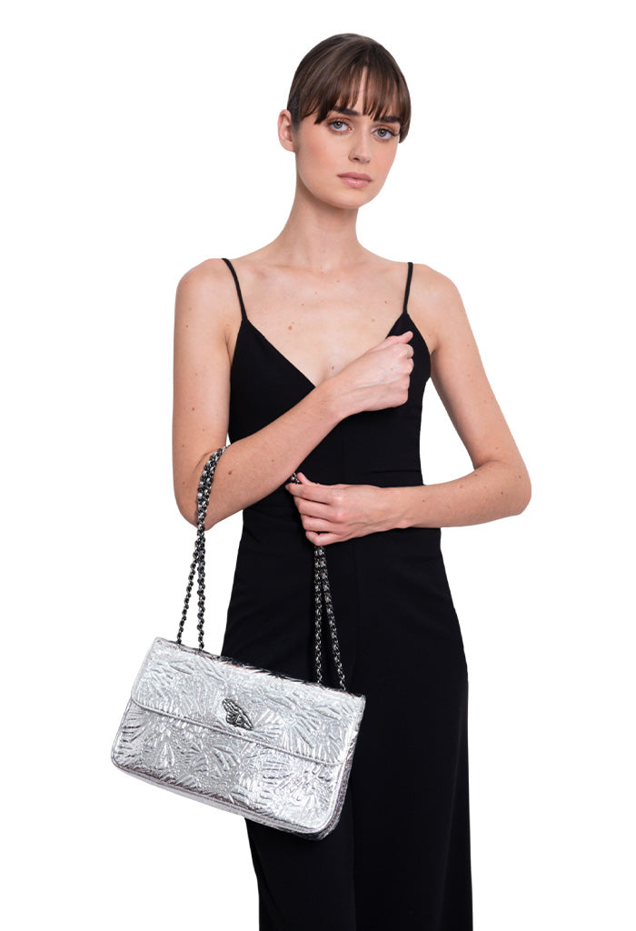 Bolsa Tusbel Piel Grabado Mariposa