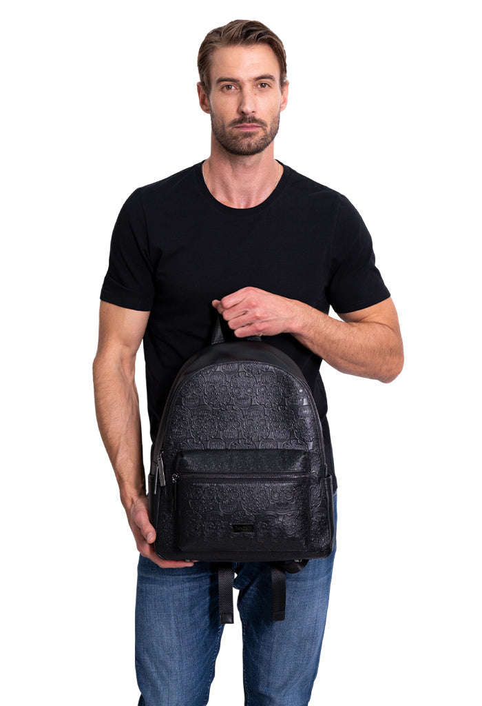 Backpack Nuuk Piel Grabado Tzompantli