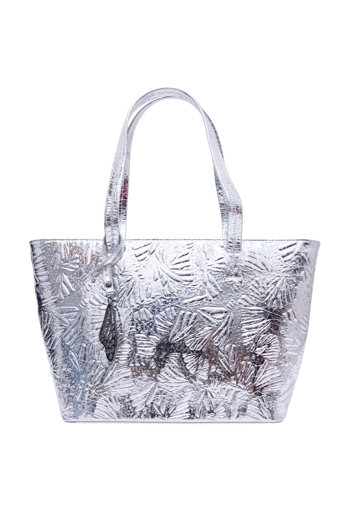 Tote K'iin de Piel Grabado Mariposa