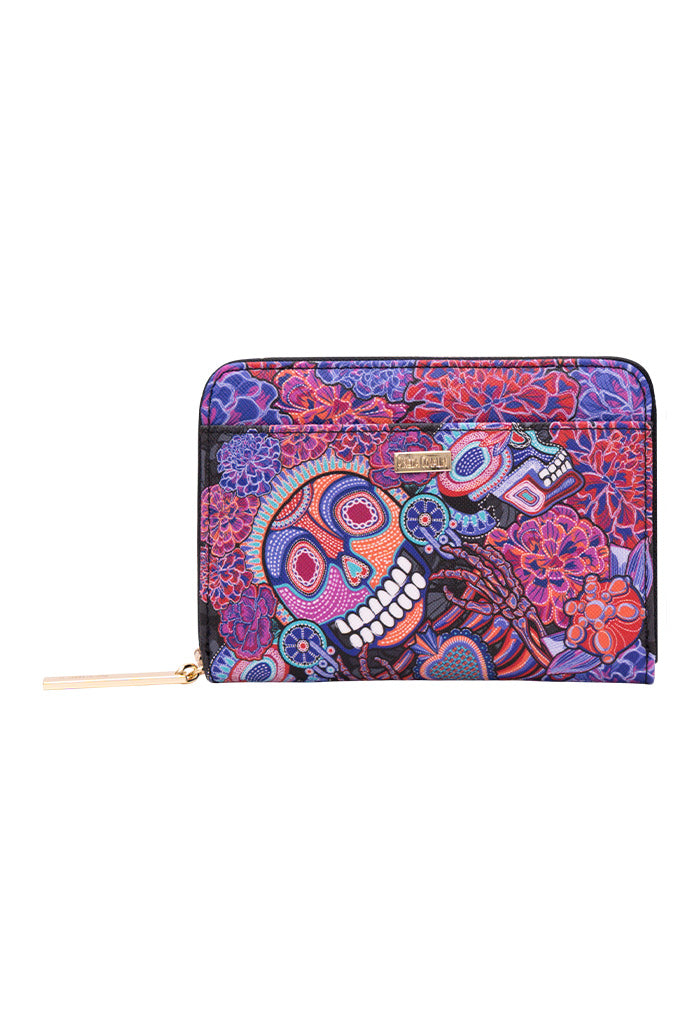 Cartera Mediana Saffiano Día de Muertos Catrina