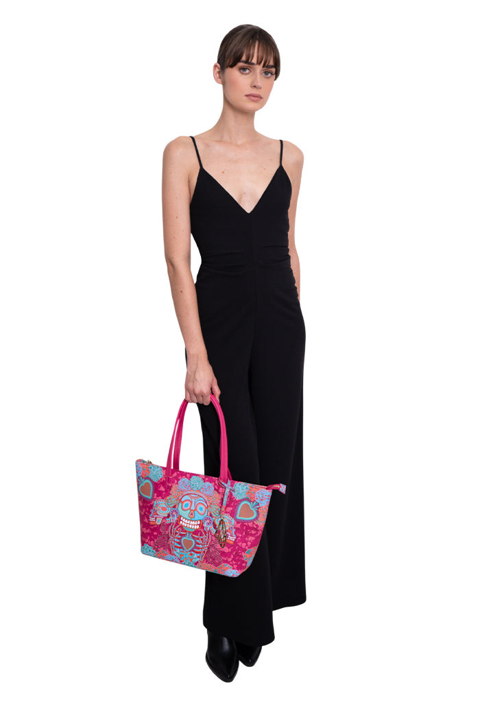 Tote K'iin Saffiano Día de Muertos Catrina