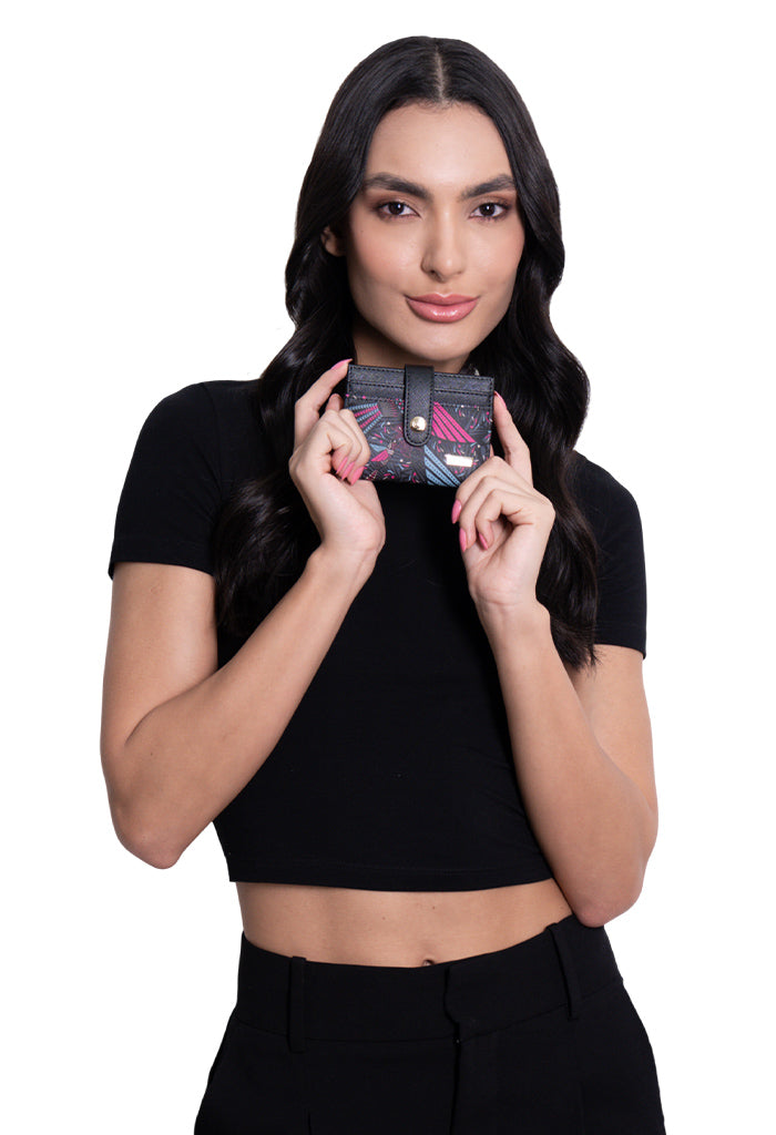 Tarjetero Meent Saffiano Colibrí