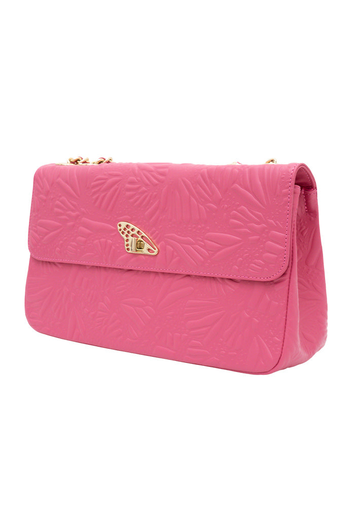 Bolsa Tusbel Piel Grabado Mariposa