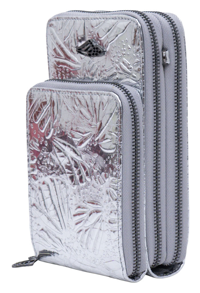 Porta Celular Naab de Piel Grabado Mariposa