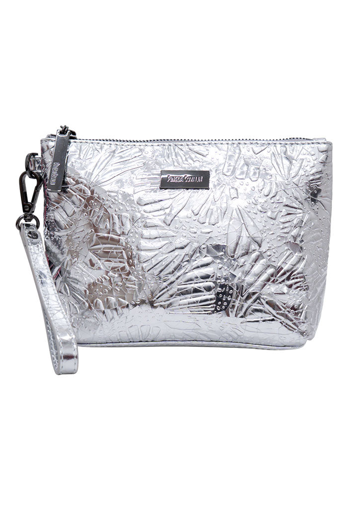 Cosmetiquera Piix de Piel Grabado Mariposa