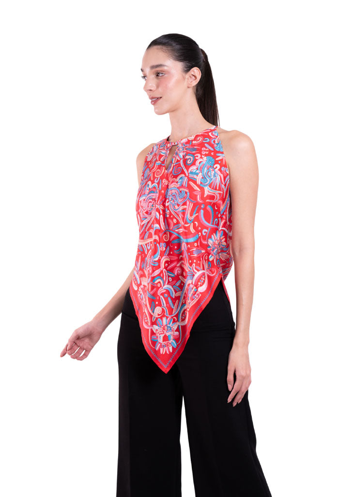 Blusa Cuello Ajustable Quetzalcóatl