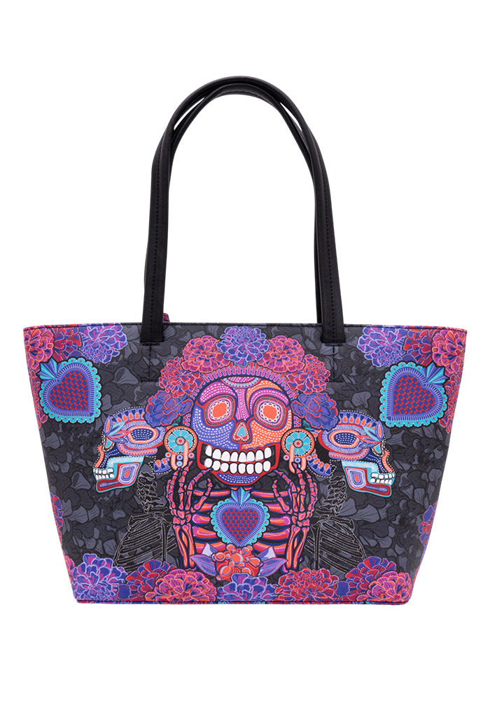 Tote K'iin Saffiano Día de Muertos Catrina