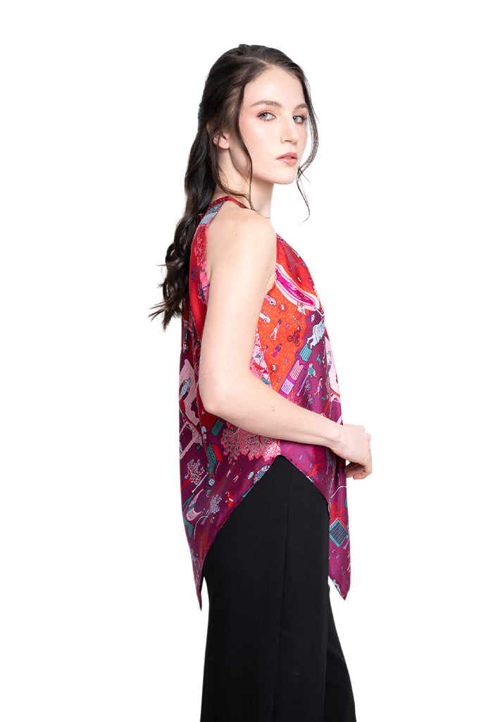 Blusa Cuello Ajustable Mi Ciudad a Color