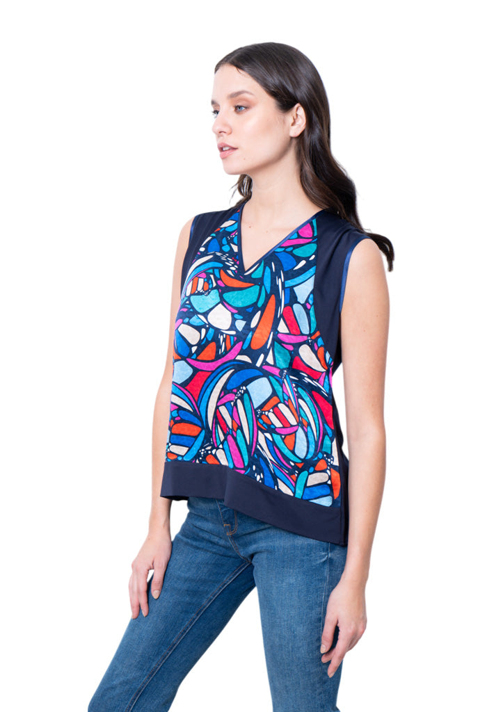 Blusa Caudal Mariposa Abstracta