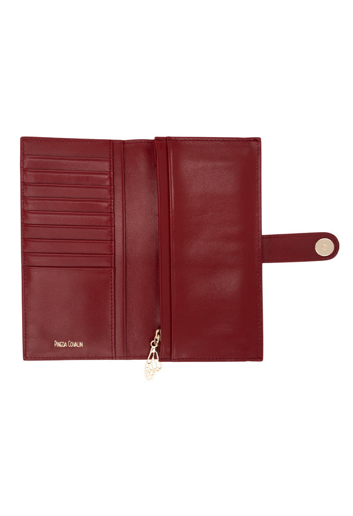 Cartera Grande Xook Piel Grabado Mariposa