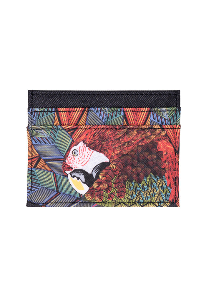 Tarjetero Kuxtal Saffiano Guacamaya