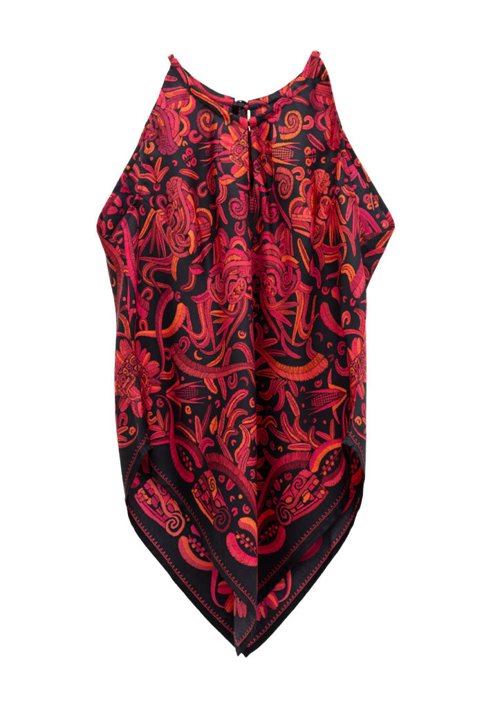 Blusa Cuello Ajustable Quetzalcóatl