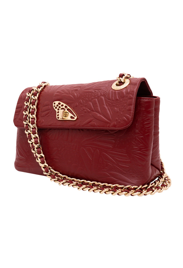 Bolsa Tusbel Piel Mini Grabado Mariposa