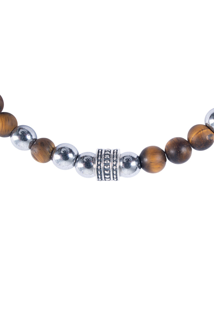 Pulsera Ojo de Tigre Plata