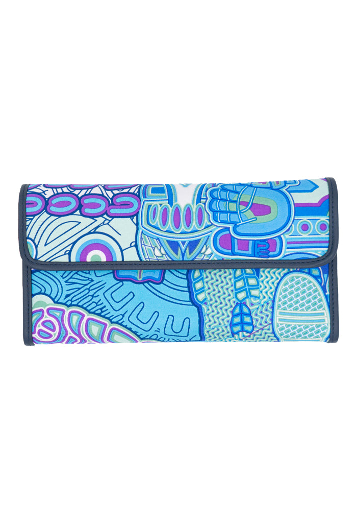 Cartera Bolsillo Negro Diosas Mexicas