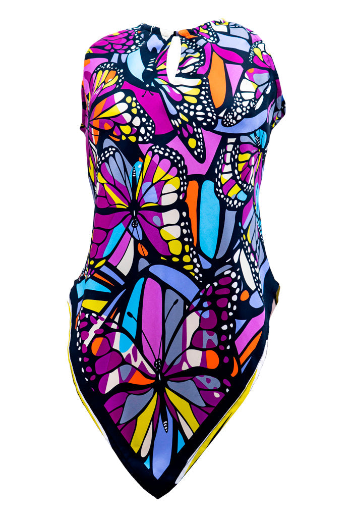 Blusa Cuello Ajustable Vuelo de Mariposa