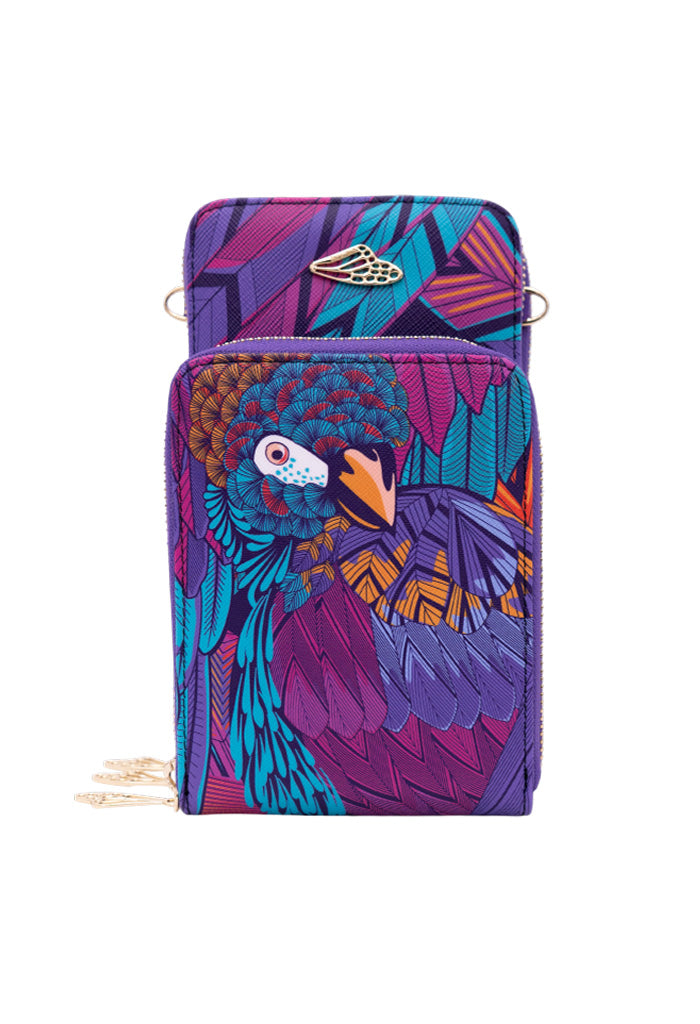 Porta Celular Naab Saffiano Guacamaya