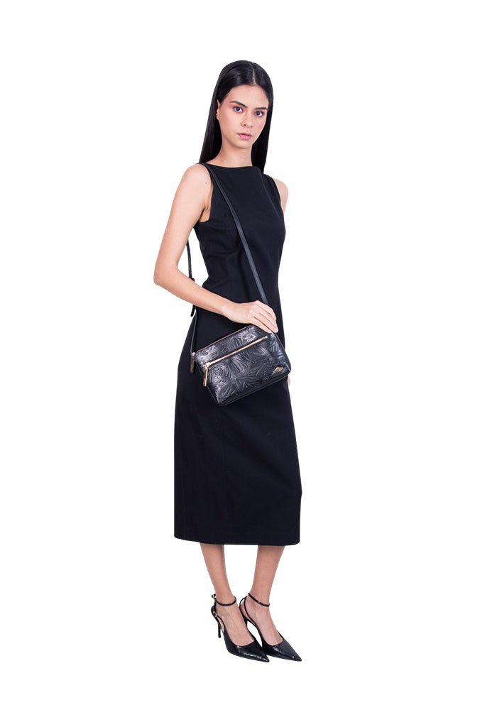 Bolsa Yaakun de Piel Grabado Mariposa