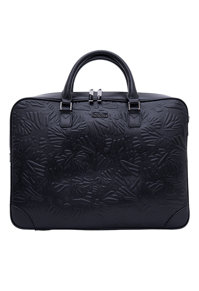 Porta Laptop Tseél de Piel Grabado Mariposa