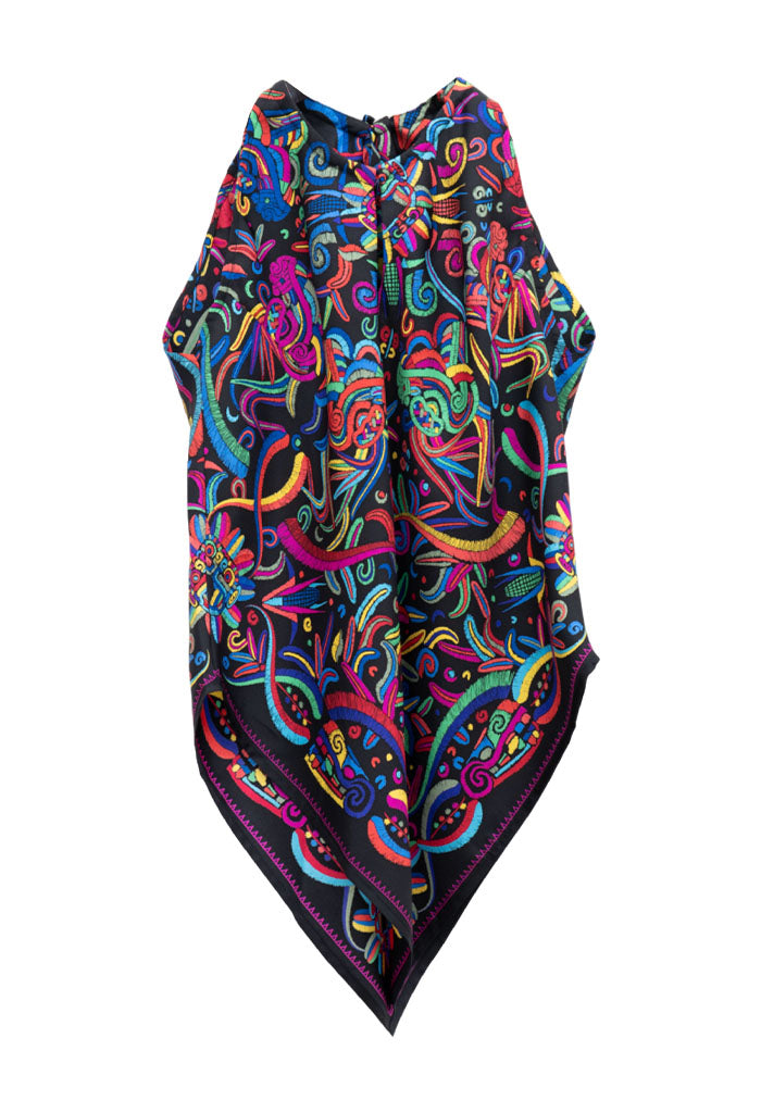 Blusa Cuello Ajustable Quetzalcóatl