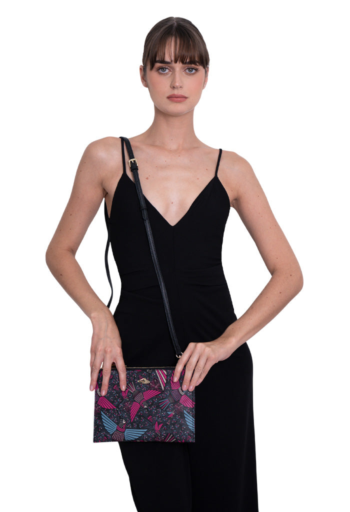 Crossbody Nikté Saffiano Colibrí