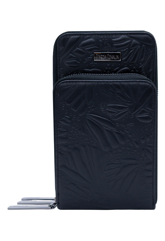 Porta Celular Naab de Piel Grabado Mariposa