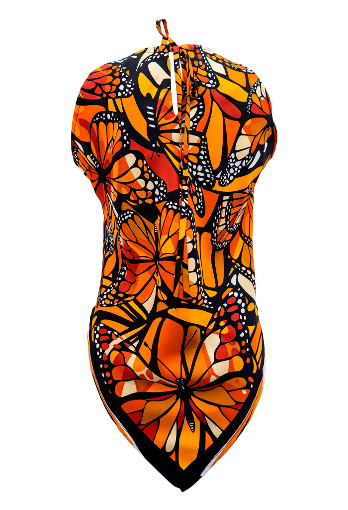 Blusa Cuello Ajustable Vuelo de Mariposa