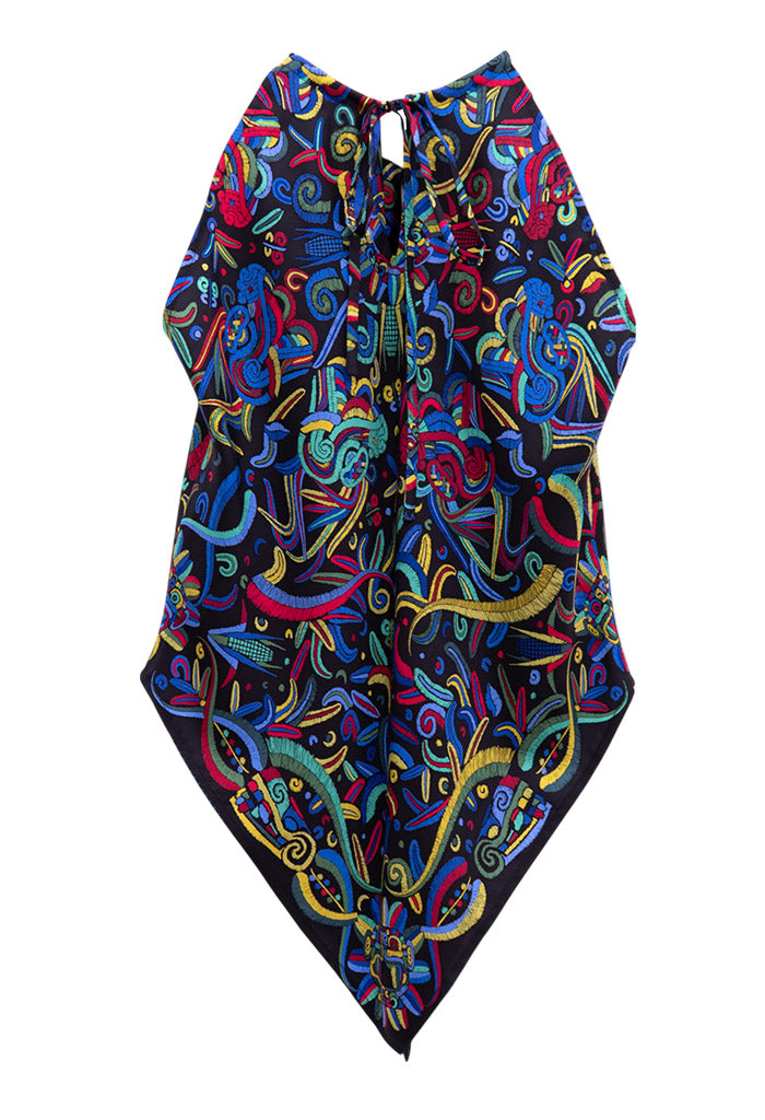 Blusa Cuello Ajustable Quetzalcóatl