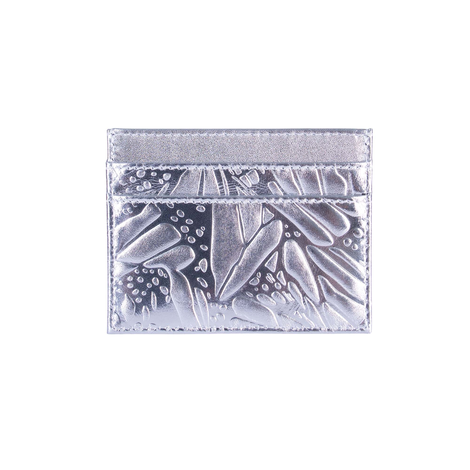 Tarjetero Kuxtal Piel Grabado Mariposa