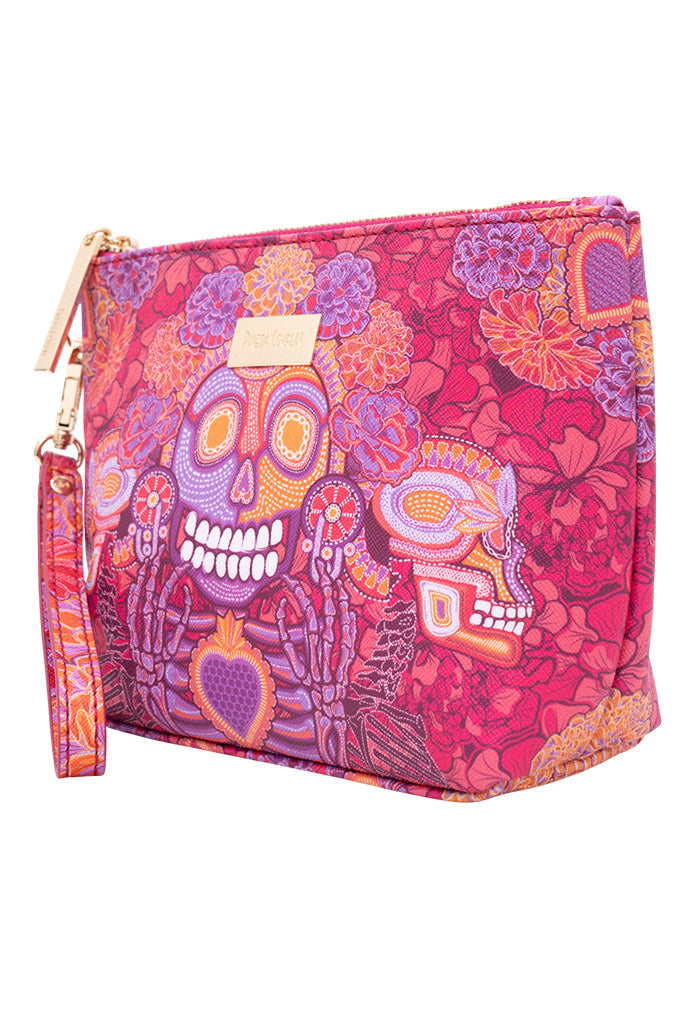 Cosmetiquera Piix Saffiano día de Muertos Catrina