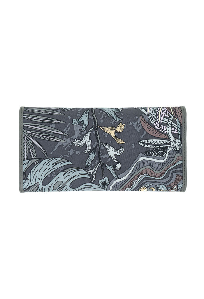 Cartera Bolsillo Azul Acero Máscara de Jade