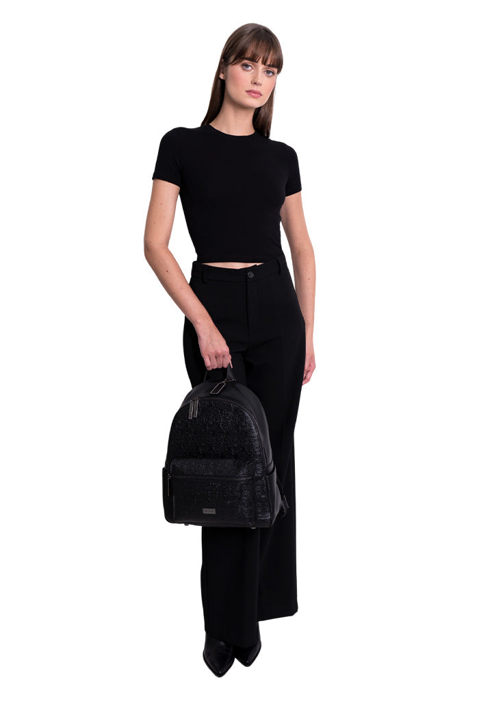 Backpack Nuuk Piel Grabado Tzompantli