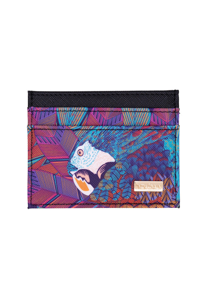 Tarjetero Kuxtal Saffiano Guacamaya