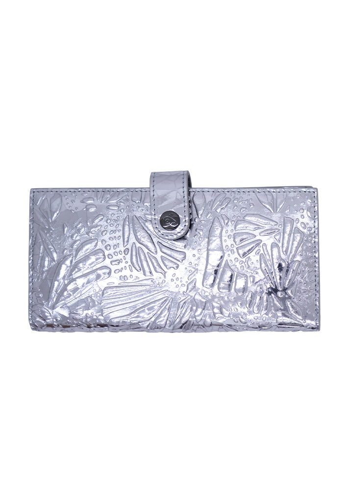 Cartera Grande Xook Piel Grabado Mariposa